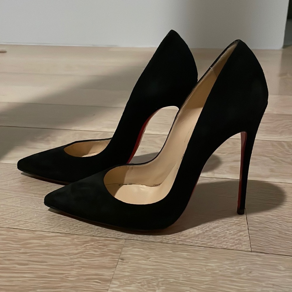 Christian Louboutin “So Kate”, 120mm, black suede, 35.5 EU